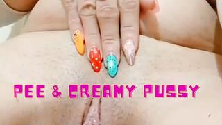Pee AND creamy pussy