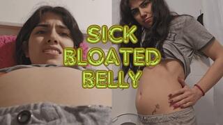 Gastroenteritis bloated belly and inflation standing and laying down in bed
