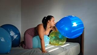 Before leaving home I will inflate these balloons