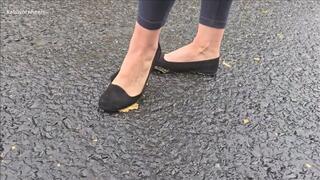 Cookie Crush and Twist Under my Sexy Well Worn Ballet Pumps