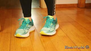 Sneaker Tease in Sheer Nylons