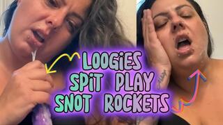 Goddess Malory Plays With Thick Loogies, Snot Rockets, Drool & Slime Play in a Short Reel -
