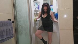 Tempting wet slip and socks