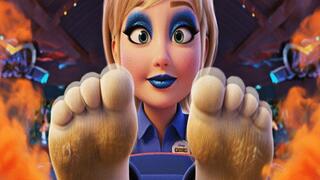 CASTMEMBER STINKY SOCKS MESMERIZE POUTY BLUE LIPSTICK