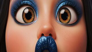 BLUE LIPSTICK POUTY KISS MESMERIZE