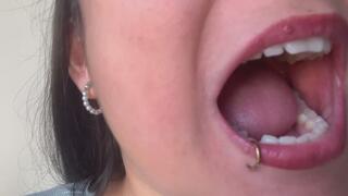 Opening my mouth wide