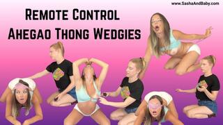 Remote Control Ahegao Thong Wedgies from Bisexual Roommate Pause Challenge