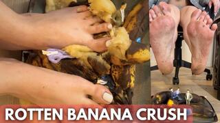 DIRTY GIANTESS FEET Crushing Tiny Men in Rotten Bananas (4K ULTRA HD)