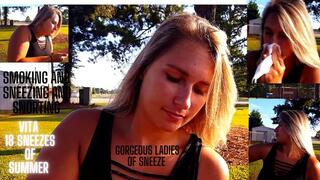 VITA AND HER 18 SNEEZES OF SUMMER! SNEEZE, SNEEZING AND MORE SNEEZES! WMV