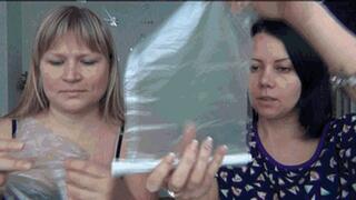 BLOWING UP and POPPING PLASTIC BAGS 20c