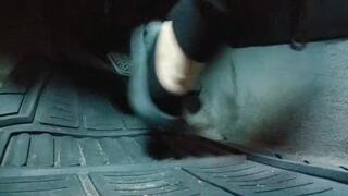 Flooring in Black Socks & Slides