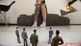 "Micro Servant Army Worships Giantess Sarah's Feet | POV" - HD