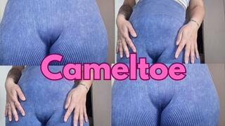 Cameltoe with violet leggings