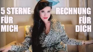 Fünf Sterne für mich - Rechnung für dich!