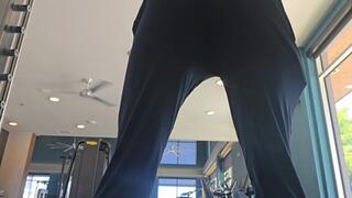 Tiny person gets farted on while squating