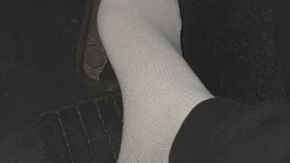 Revving with painted toes