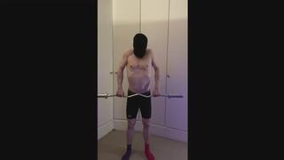 Back Workout in Underwear - Anon Exercise
