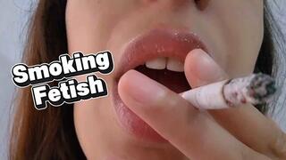 Lipstick + I seduce you by smoking in your face and showing boobs