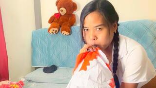 Looner Camylle Sexy Schoolgirl Blows Up your Inflatable Doggy By Mouth