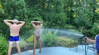 Hosed Off And A Wet Bottom Spanking (MP4 HD)