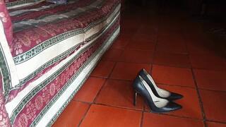 Letting stiletto heels sway as they dangle from the feet of a goddess (3)