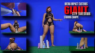 Giant City Takedown - Sahrye - MEGA Giantess - Ass - Crush - SFX - POV