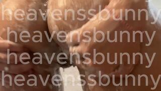 POV: Shower with Hijabi NAKED, Masturbates Rubbing Pussy, Huge Big Boobs, Tits and Areolas, Huge Big Ass