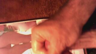 Cumming all Over a bent over ass and pussy