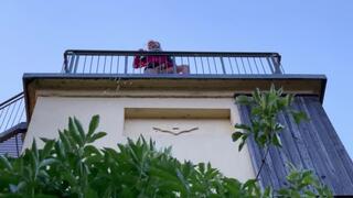 Pissing Off a Tower, Filmed and Caught in the Act