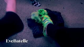 Neon Green Stinky Hiking Socks Peeled Off POV FemDom Humiliation