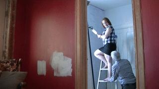 Mrs Thomas painting foot worship (HD)