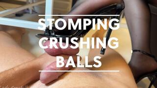 Ball stomping - close focus on my heels and feet