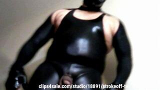 Leather Latex Gas Mask Tease
