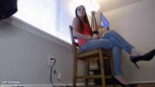 Toe Tapping in High Heels and Jeans