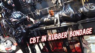 CBT in Rubber Bondage