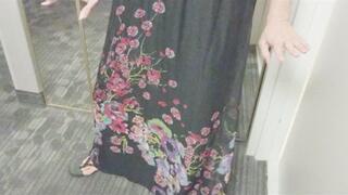 Tempest showing in black floral dress
