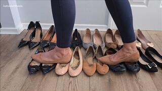 Trying on 12 Pairs of Well Worn Flats and Walking all Over Them