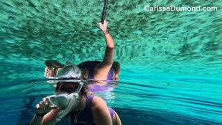 Carissa in the purple Leohex suit and pantyhose in the spring