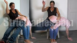 Put over StepMoms knee and spanked hard