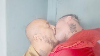 2 HOT COWBOYS KISSING WITH A LOT OF INTENSITY AND DESIRE - BY BRENDON CLARK AND JAMAL SANGENT - CLIP 2