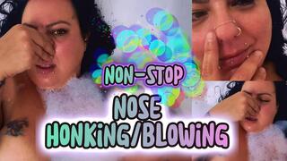 Pretty Snotty Goddess Mallory's Bath Time Nose Honks – 4 Min of Loud Trumpet - Honking - Blowing in Hands