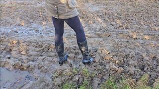 Getting My Boots Muddy for a Bootcleaner and Cleaning Instructions