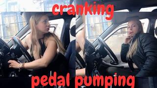 MY CAR WON'T START CRANKING PEDAL PUMPING BOOBS BOUCING SMOKING GIRLS