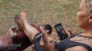 I love using you as a footstool in the park