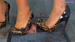 203. Goddess Amber & Miss Lucy - Human Doormat 1: Lick The Mud From The Soles Of Our Wild Stilettos - Hood Cam - Face Busting Trample Trampling Crushing Crush Shoe Foot Heel Worship Gagging