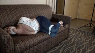 r2508ROSSI-He has me all tied up and gagged with rope up my Pussy!