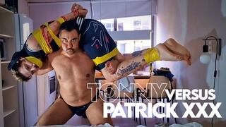 Patrick Xxx Versus Tonny Tape! (1080p) Gay Bondage - Gay Domination - Wrestling - Tape Bondage - Gut Punching - Kicking - Gay Wrestler - BDSM