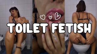 Toilet fetish, pissing, ass to mouth and masturbation