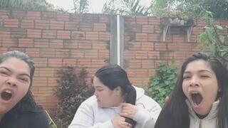 He yawned contagiously in the open air