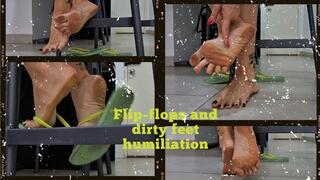 Dirty feet in flip flops with humiliation 1080FHD